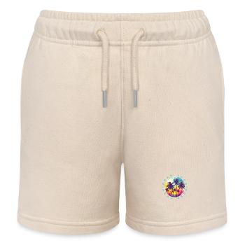 Prag Tour Palmen - Kinder Organic Joggingshorts Mini Bolter von Stanley/Stella - Natur - Vorne