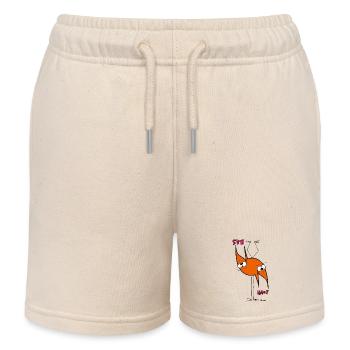 Double Shadoks - Short de jogging enfant bio Stanley/Stella - écru doux - Devant