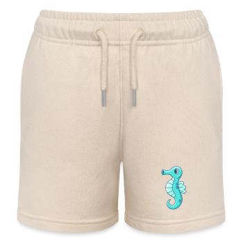 Mignon petit hippocampe - Short de jogging enfant bio Stanley/Stella - écru doux - Devant