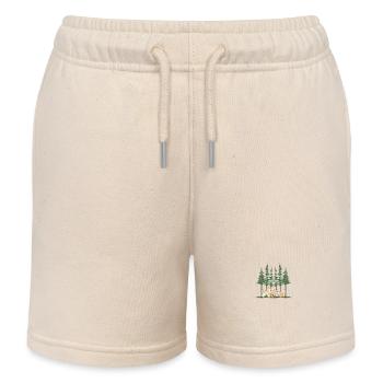 Magische Waldbewohner Tiere Fuchs Reh Igel Eule - Kinder Organic Joggingshorts Mini Bolter von Stanley/Stella - Natur - Vorne