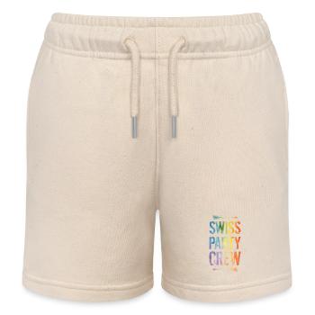 Swiss Party Crew Spruch Schweiz - Kinder Organic Joggingshorts Mini Bolter von Stanley/Stella - Natur - Vorne