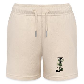 Buchstabe J Grüne Botanik - Kinder Organic Joggingshorts Mini Bolter von Stanley/Stella - Natur - Vorne