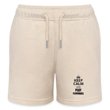 Floorball Ballsport Innebandy Unihockey - Kinder Organic Joggingshorts Mini Bolter von Stanley/Stella - Natur - Vorne