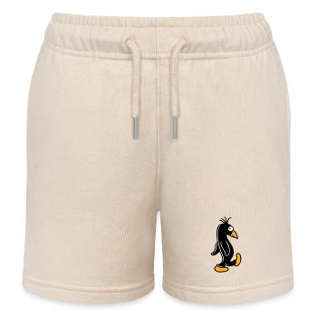 Pinguin läuft ulkig dumm guckt lustig doof albern - Kinder Organic Joggingshorts Mini Bolter von Stanley/Stella - Natur - Vorne