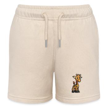 Girafe Cartoon Couronne - Short de jogging enfant bio Stanley/Stella - écru doux - Devant