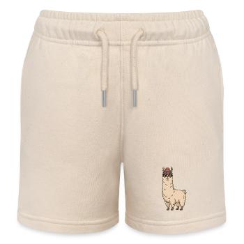 cool llama llama cadeau alpaga Pérou Mexique - Short de jogging enfant bio Stanley/Stella - écru doux - Devant