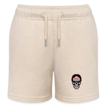 Rock Music Skull - Kids Organic Sweat Shorts by Stanley/Stella - soft Ecru - Front