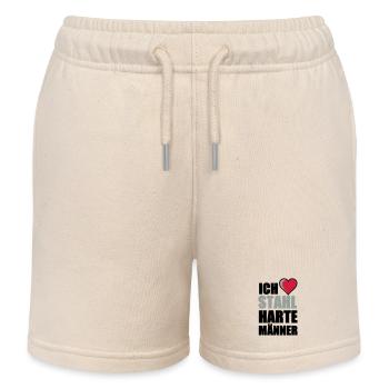 Stahlharte Männer Geschenk - Kinder Organic Joggingshorts Mini Bolter von Stanley/Stella - Natur - Vorne
