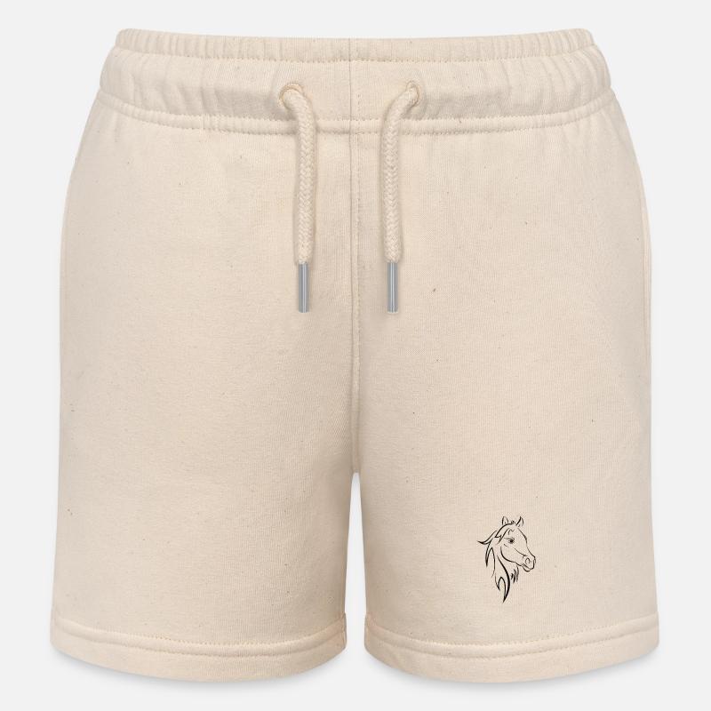 cheval - Short de jogging enfant bio Stanley/Stella - écru doux