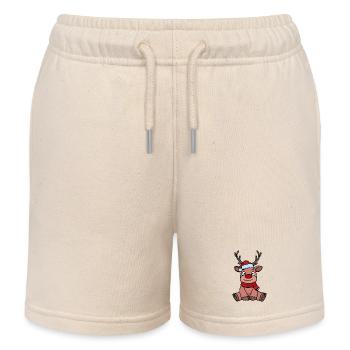 Xmas Rentier Weihnachten - Kinder Organic Joggingshorts Mini Bolter von Stanley/Stella - Natur - Vorne