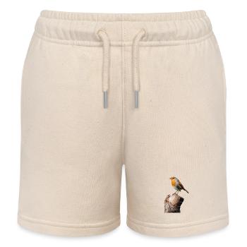 Rouge-gorge - Short de jogging enfant bio Stanley/Stella - écru doux - Devant