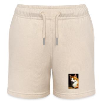 Image du chat - Short de jogging enfant bio Stanley/Stella - écru doux - Devant