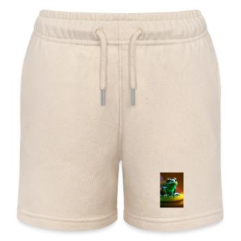 Frog - Kids Organic Sweat Shorts by Stanley/Stella - soft Ecru - Front