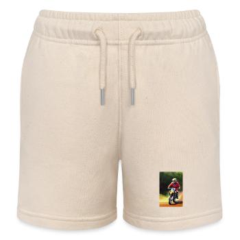 Motocross Fahren - Kinder Organic Joggingshorts Mini Bolter von Stanley/Stella - Natur - Vorne