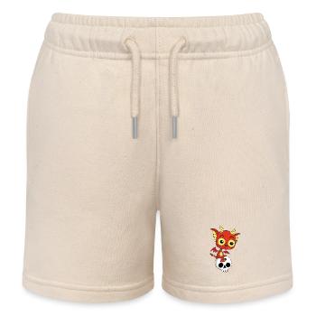 Kleiner Dämon ruht sich aus - Kinder Organic Joggingshorts Mini Bolter von Stanley/Stella - Natur - Vorne