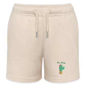 Süßer Kaktus liebt Umarmungen - Kinder Organic Joggingshorts Mini Bolter von Stanley/Stella - Natur - Vorne