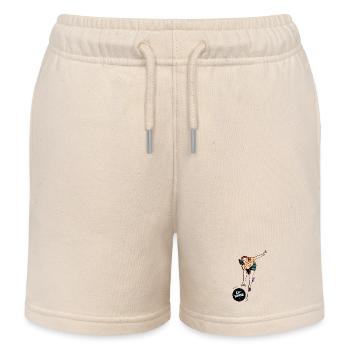 Ex-Lover Bowling – Style BD rétro - Short de jogging enfant bio Stanley/Stella - écru doux - Devant