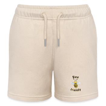 Bee friendly - Kids Organic Sweat Shorts by Stanley/Stella - soft Ecru - Front