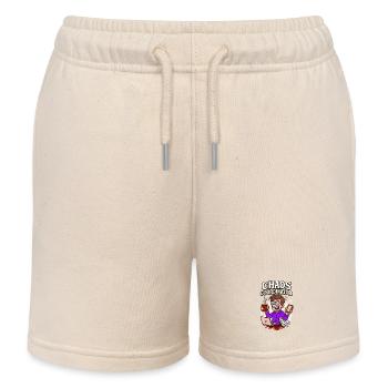 Chaos im Griff – irgendwie. - Kinder Organic Joggingshorts Mini Bolter von Stanley/Stella - Natur - Vorne