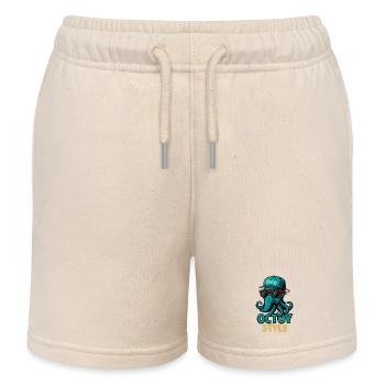 Casquette rétro Octoy Style Octopus - Short de jogging enfant bio Stanley/Stella - écru doux - Devant