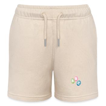 Balloons with ABC letters - for the start of school - Kids Organic Sweat Shorts by Stanley/Stella - soft Ecru - Front