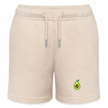 Avocado Love – Healthy & Happy - Kids Organic Sweat Shorts by Stanley/Stella - soft Ecru - Front