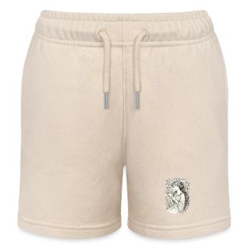 Book Books Reading Mrs. Art Nouveau Gift - Kids Organic Sweat Shorts by Stanley/Stella - soft Ecru - Front