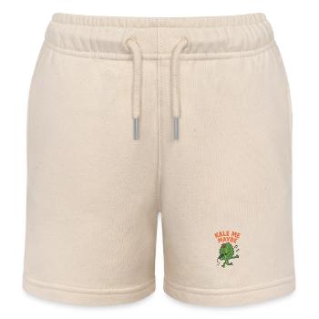 Verspielte Glatze mit Musik und Mikrofon - Kinder Organic Joggingshorts Mini Bolter von Stanley/Stella - Natur - Vorne