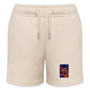 Kosmische Tigergalaxie-Illustration - Kinder Organic Joggingshorts Mini Bolter von Stanley/Stella - Natur - Vorne