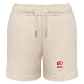 Ibiza Final B. Logo – Party Edition - Kinder Organic Joggingshorts Mini Bolter von Stanley/Stella - Natur - Vorne