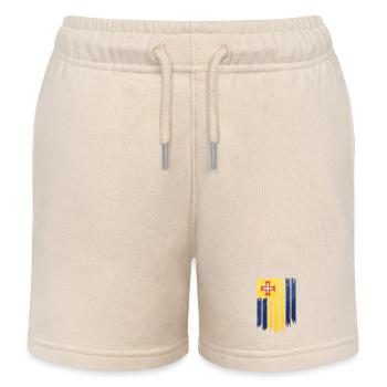 Portugiesische Flagge mit Kreuzmotiv - Kinder Organic Joggingshorts Mini Bolter von Stanley/Stella - Natur - Vorne