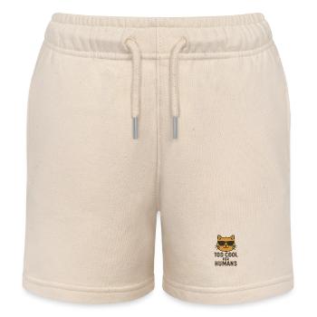 Katze mit Sonnenbrille – Für Hiphop-Liebe - Kinder Organic Joggingshorts Mini Bolter von Stanley/Stella - Natur - Vorne