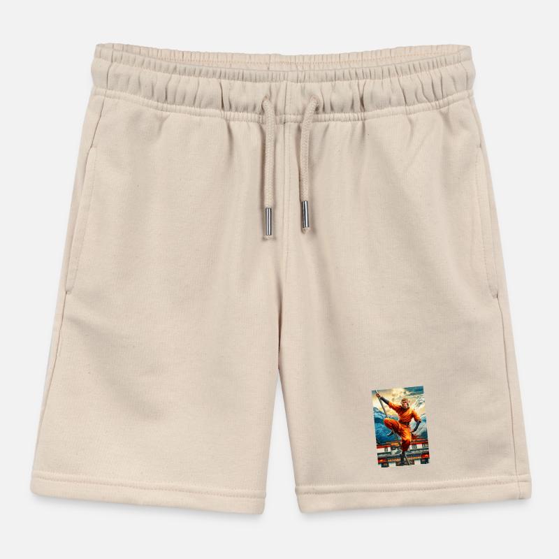 Humanoider Affe Shaolin Mönch Kinder Organic Joggingshorts Mini Bolter von Stanley/Stella