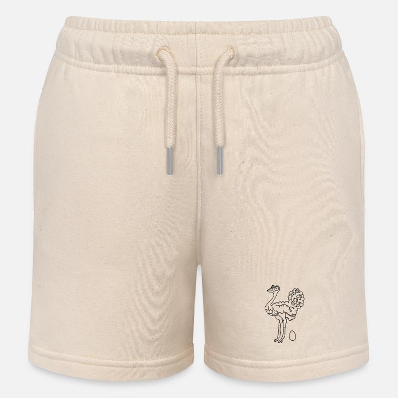 Autruche - Short de jogging enfant bio Stanley/Stella - écru doux
