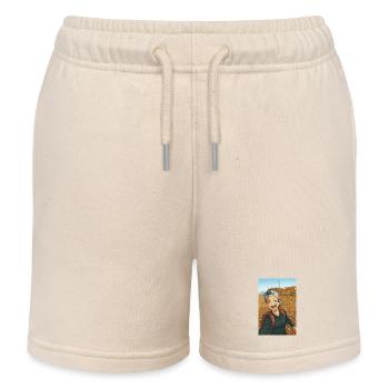 Laughter in the mountains animates adventurer - Kids Organic Sweat Shorts by Stanley/Stella - soft Ecru - Front