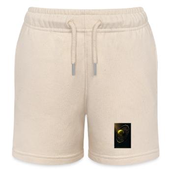 Sports - Tennis, racket and ball - Kids Organic Sweat Shorts by Stanley/Stella - soft Ecru - Front