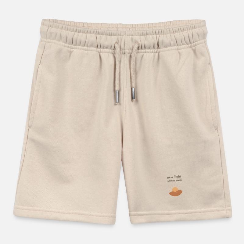 New light same soul Kids Organic Sweat Shorts by Stanley/Stella