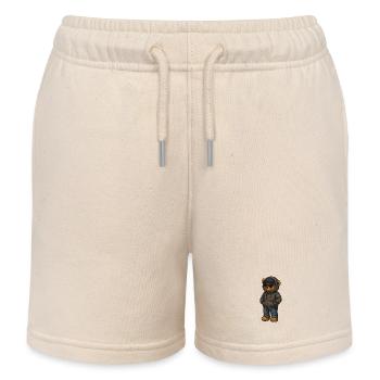 Urban Hoodie Bear - Kids Organic Sweat Shorts by Stanley/Stella - soft Ecru - Front