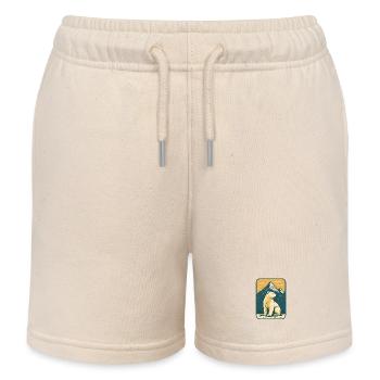 Polar Bär vor Berglandschaft - Kinder Organic Joggingshorts Mini Bolter von Stanley/Stella - Natur - Vorne