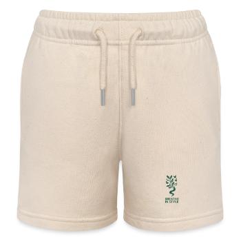 french inhale - respire en style - Short de jogging enfant bio Stanley/Stella - écru doux - Devant