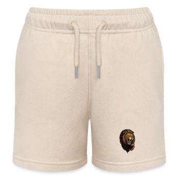 Wilder Löwenkopf im Angriff - Kinder Organic Joggingshorts Mini Bolter von Stanley/Stella - Natur - Vorne