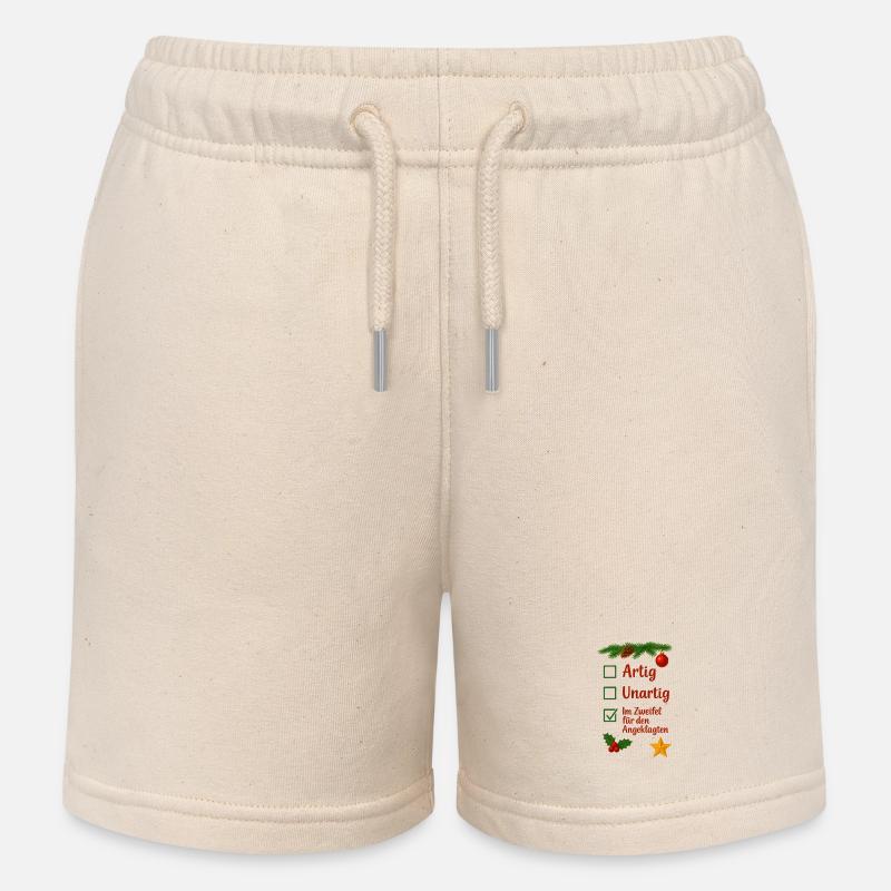 Noël poliment coquin dans le doute - Short de jogging enfant bio Stanley/Stella - écru doux