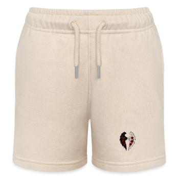 Rosenflügel-Engelflügel-Angelwings - Kinder Organic Joggingshorts Mini Bolter von Stanley/Stella - Natur - Vorne