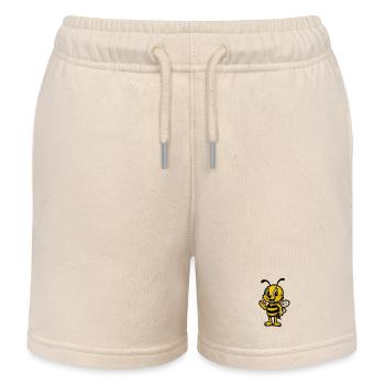 Kindermotiv: Niedliche Honigbiene Cartoon - Kinder Organic Joggingshorts Mini Bolter von Stanley/Stella - Natur - Vorne