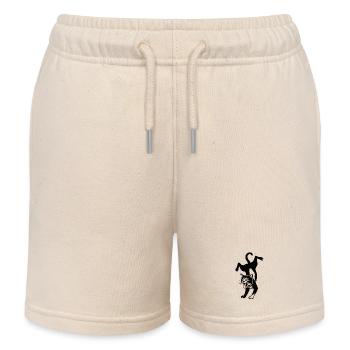 Katzensilhouette Sprung - Kinder Organic Joggingshorts Mini Bolter von Stanley/Stella - Natur - Vorne