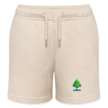 Kuscheliger Weihnachtsbaum mit Stern - Kinder Organic Joggingshorts Mini Bolter von Stanley/Stella - Natur - Vorne