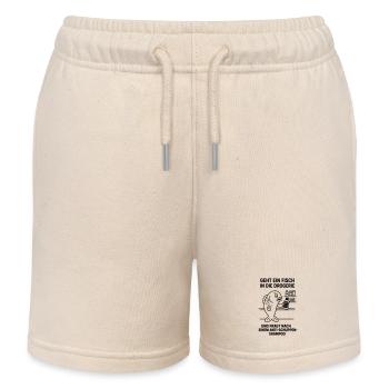 Anti-Dandruff Shampoo Fish Joke - Kids Organic Sweat Shorts by Stanley/Stella - soft Ecru - Front