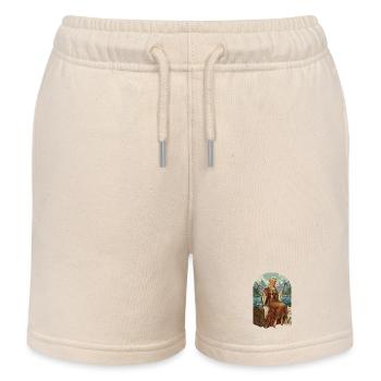 Femme norvégienne avec chien - Short de jogging enfant bio Stanley/Stella - écru doux - Devant