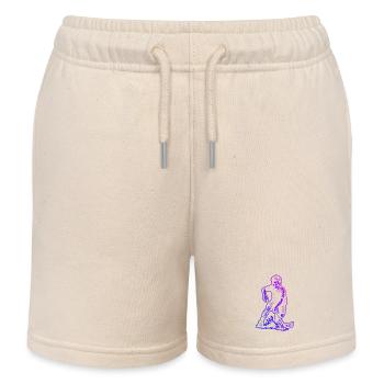 Puristisches Floorball Thema - Kinder Organic Joggingshorts Mini Bolter von Stanley/Stella - Natur - Vorne