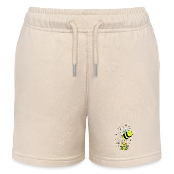 Bee Weird 8. Geburtstag Meerschweinchen Biene - Kinder Organic Joggingshorts Mini Bolter von Stanley/Stella - Natur - Vorne